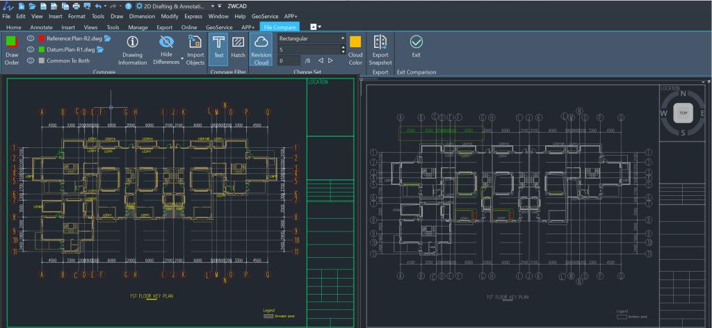 Comparación de archivos AutoCAD vs ZWCAD