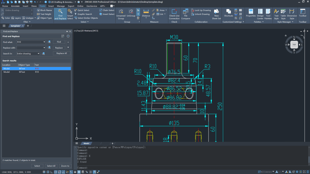 Buscar Panel ZWCAD 2026