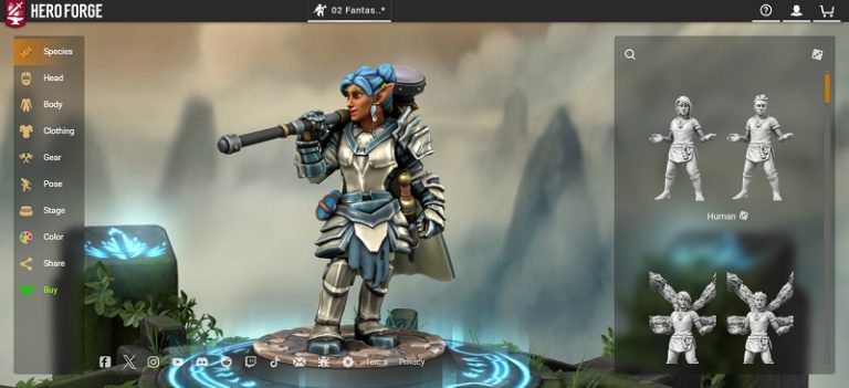 Creador de personajes 3D gratis