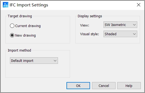 Panel de importación IFC copia